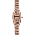 Emporio Armani Gianni T-Bar Analog Crystal Brown Dial Rose Gold Steel Strap Watch For Women - AR11407