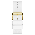 Guess Phoenix Multifunction Gold Dial White Leather Strap Watch for Men - GW0202G6