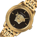 Versace Palazzo Empire Black Dial Gold Steel Strap Watch for Men - VERD00818