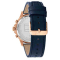 Tommy Hilfiger Henry Chronograph Quartz Blue Dial Blue Leather Strap Watch For Men - 1710475