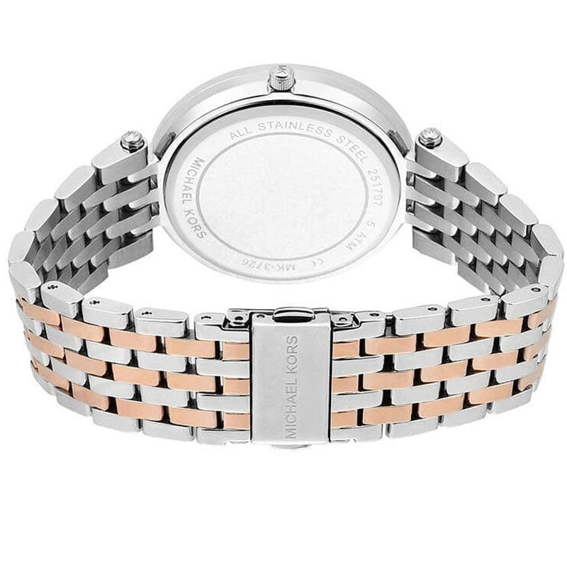 Michael Kors Darci Silver Dial Two Tone Stainless Steel Strap Watch for Women - MK3203