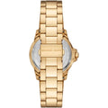 Michael Kors Everest Three-Hand Black Dial Gold Steel Strap Watch For Men - MK9078