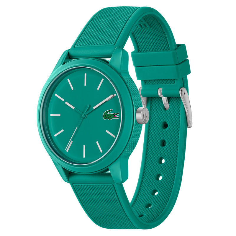 Lacoste 12.12 Cyan Green Dial Cyan Green Silicon Strap Watch for Men  - 2011192