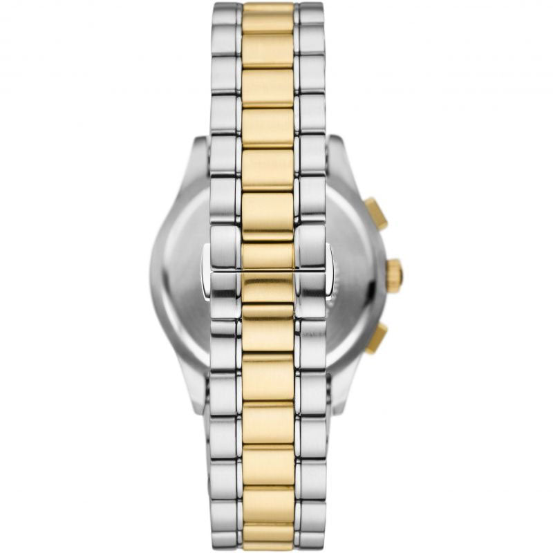 Emporio Armani Paolo Chronograph Grey Dial Two Tone Steel Strap Watch For Men - AR11527