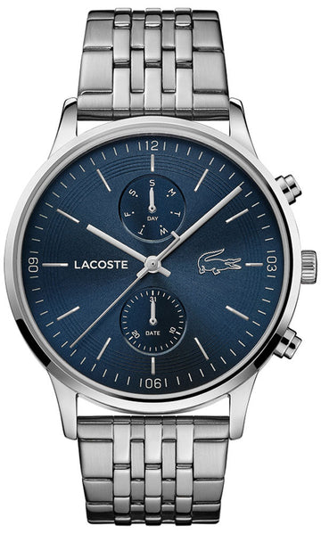 Lacoste Madrid Blue Dial Silver Steel Strap Watch for Men - 2011067