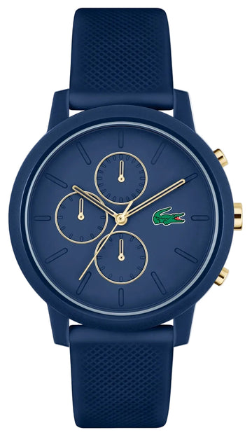 Lacoste 12.12 Blue Dial Blue Silicon Strap Watch for Men - 2011248