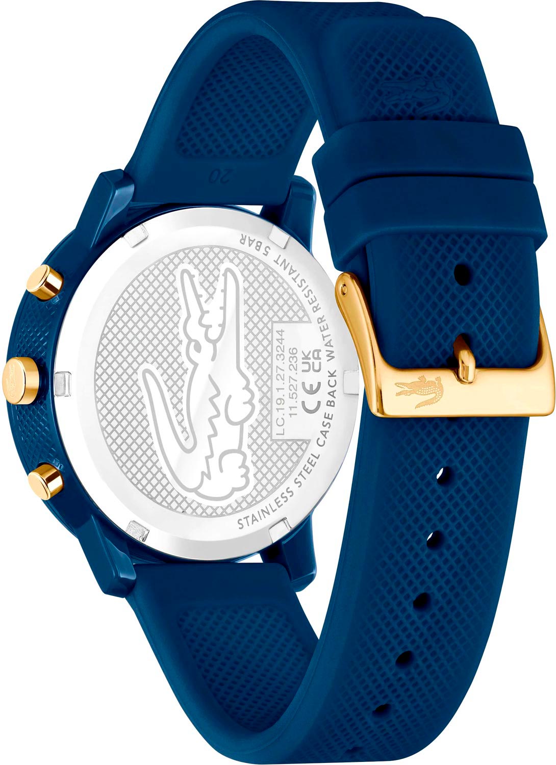 Lacoste 12.12 Blue Dial Blue Silicon Strap Watch for Men - 2011248