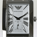 Emporio Armani Classic White Dial Silver Steel Strap Watch For Men - AR0145