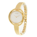 Calvin Klein Impetuous White Dial Gold Steel Strap Watch for Women - K4F2N516