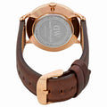 Daniel Wellington Dapper York White Dial Brown Leather Strap Watch For Men - DW00100085