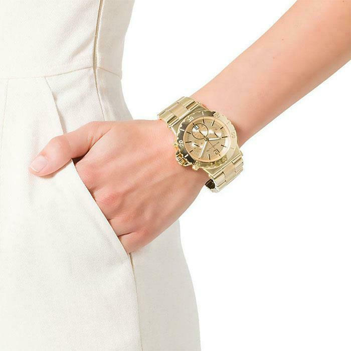 Michael Kors Dylan Gold Dial Gold Steel Strap Watch for Women - MK5313