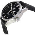 Tag Heuer Carrera Automatic Black Dial Black Leather Strap Watch for Men - WAR201A.FC6266