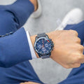 Tommy Hilfiger Mason Blue Dial Blue Steel Strap Watch for Men - 1791789
