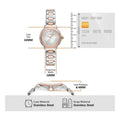 Emporio Armani Mia Three-Hand Analog Crystal Silver Dial Two Tone Steel Strap Watch For Women - AR11643