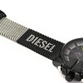 Diesel Mega Chief Chronograph Black Dial Black Mesh Bracelet Watch For Men - DZ4514