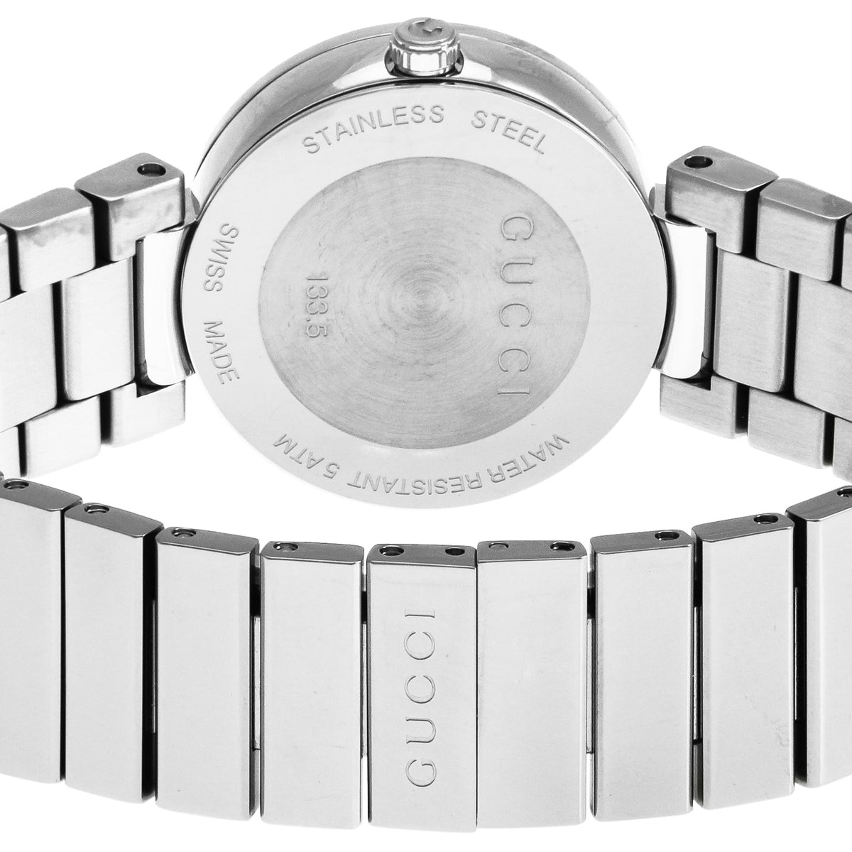 Gucci Interlocking G Quartz Black Dial Black Steel Strap Watch For Women - YA133502