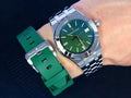 Maurice Lacroix Aikon Automatic Green Dial Silver Steel Strap Watch for Men - AI1807-SS002-630-1