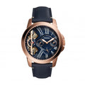 Fossil Grant Twist Multifunction Blue Dial Blue Leather Strap Watch for Men - ME1162