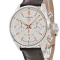 Tag Heuer Carrera Chronograph White Dial Brown Leather Strap Watch for Men - CBN2013.FC6483