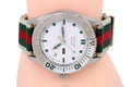Gucci G Timeless White Dial Two Tone Nylon Strap Watch For Men - YA126231