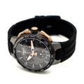 Tissot T Race Cycling Chronograph Black Dial Black Rubber Strap Watch For Men - T111.417.37.441.07