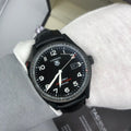 Tag Heuer Carrera Calibre 5 Drive Timer Black Dial Black Leather Strap Watch for Men - WAR2A80.FC6337