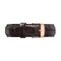 Daniel Wellington Dapper York White Dial Brown Leather Strap Watch For Women - DW00100093