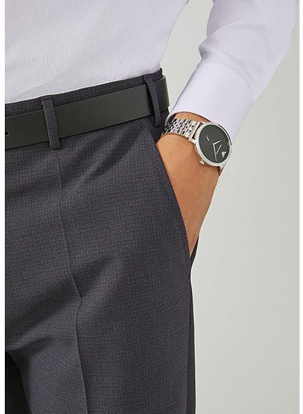Emporio Armani Classic Quartz Black Dial Silver Steel Strap Watch For Men - AR11161