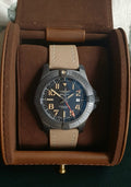 Breitling Avenger Automatic GMT 45 Black Dial Brown Nylon Strap Watch for Men - V32395101B1X1