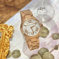 Michael Kors Camille Quartz White Dial Rose Gold Steel Strap Watch For Women - MK7256