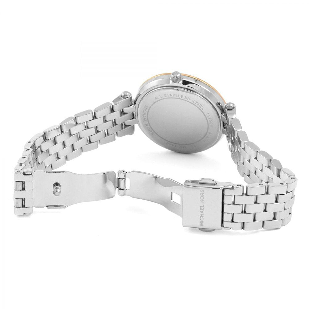 Michael Kors Darci Rose Gold Dial Silver Steel Strap Watch for Women - MK3446