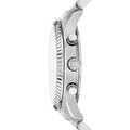 Michael Kors Lexington Chronograph Blue Dial Silver Steel Strap Watch for Men - MK9165