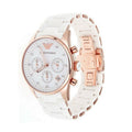 Emporio Armani Sportivo White Dial White Rubber Strap Watch For Men - AR5919