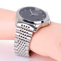Gucci G Timeless Diamonds Black Dial Silver Steel Strap Watch For Men - YA126405