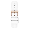 Guess Cosmo Diamonds Silver Dial White Rubber Strap Watch for Women - GW0034L2