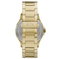 Armani Exchange Hampton Chronograph Gold Dial Gold Steel Strap Watch For Men - AX2415