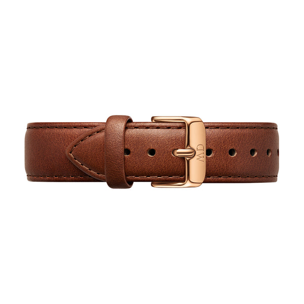 Daniel Wellington Iconic Chronograph St Mawes Brown Dial Brown Leather Strap Watch For Men - DW00100640