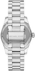 Michael Kors Lexington Three-Hand Pink Dial Silver Steel Strap Watch For Women - MK7443