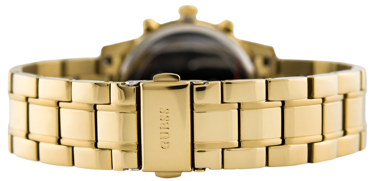 Guess Mini Sunrise Quartz Analog Orange Dial Gold Steel Strap Watch For Women - W0448L7
