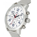 Tommy Hilfiger Jake Quartz White Dial Silver Mesh Bracelet Watch for Men - 1791233