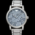 Emporio Armani Classic Quartz Grey Dial Silver Steel Strap Watch For Men - AR11134