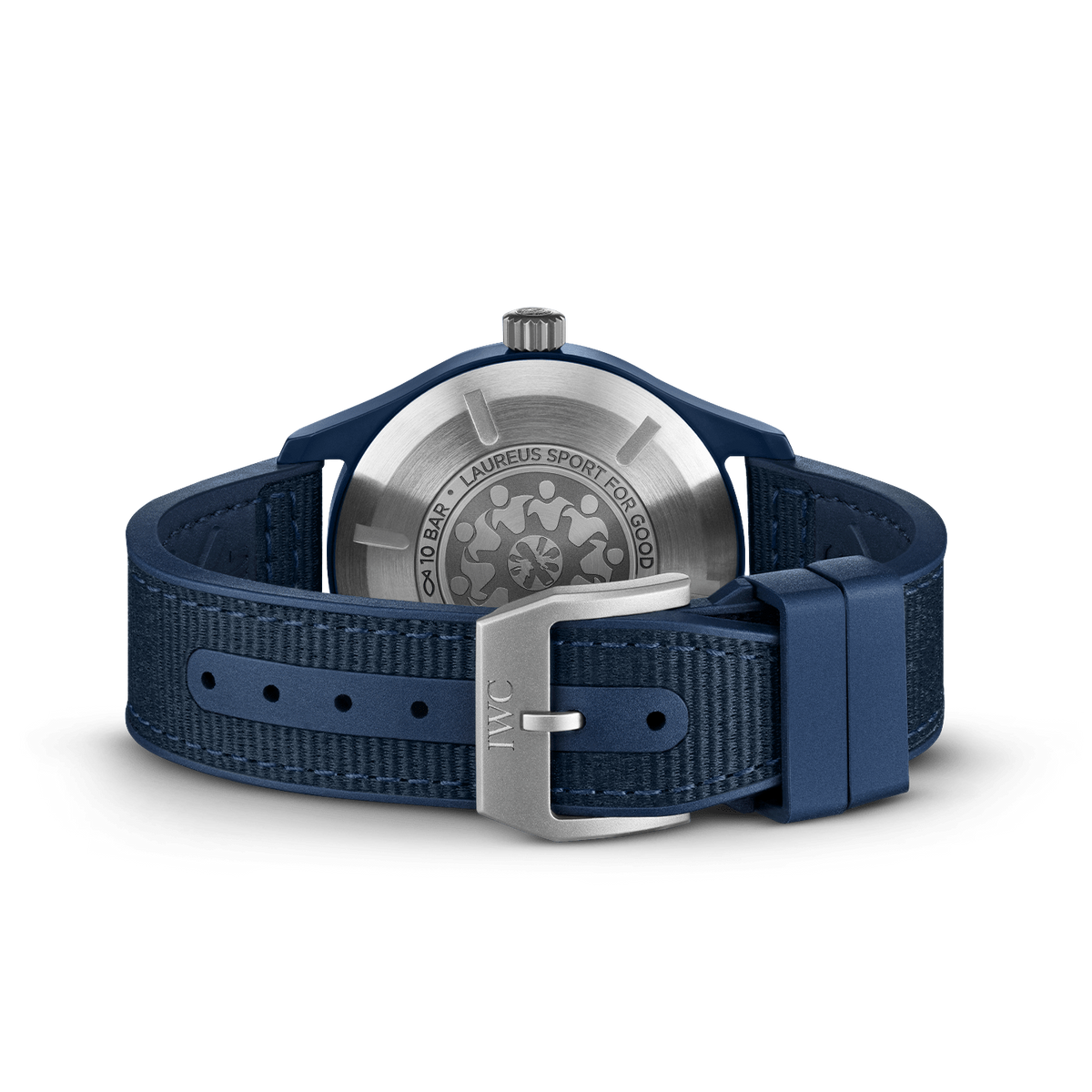 IWC Pilot’s Watch Automatic "Laureus Sport for Good" Edition Blue Dial Blue Nylon Strap Watch for Men - IW328101