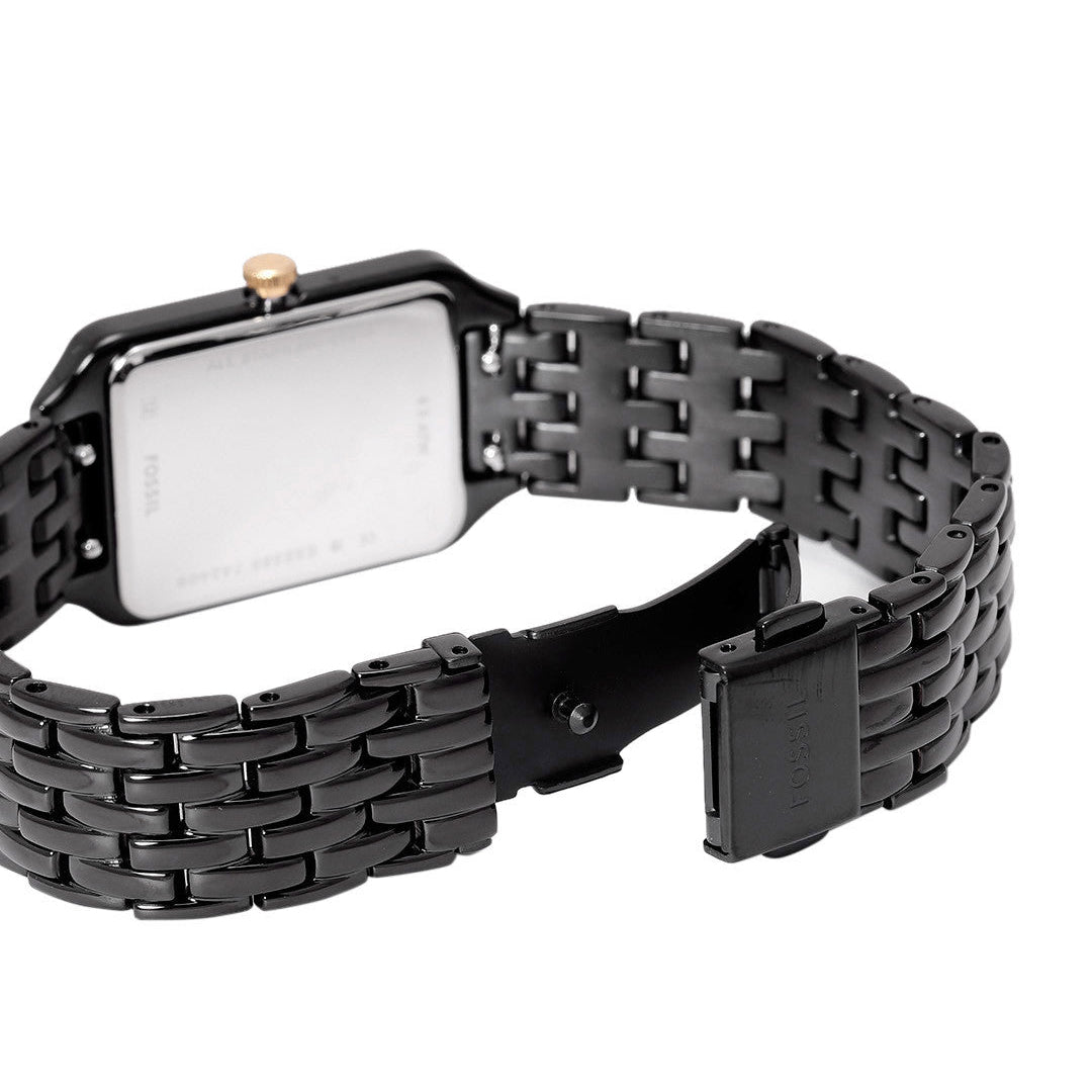 Fossil Raquel Black Dial Black Metal Bracelet Watch for Women - ES5385