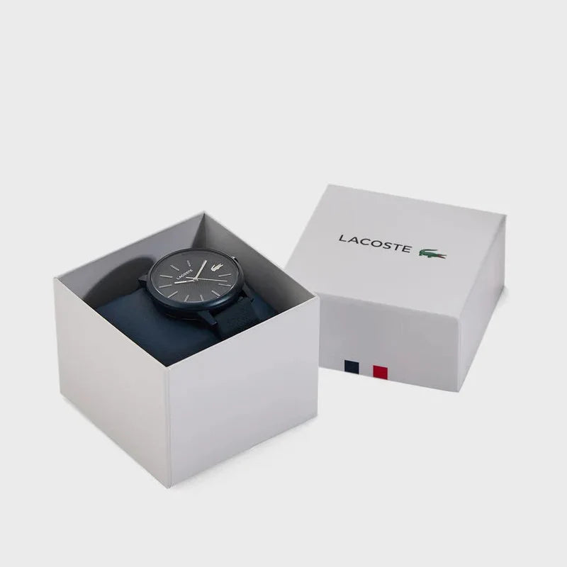 Lacoste 12.12 Move Blue Dial Blue Silicon Strap Watch for Men - 2011241