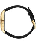 Gucci Le Marche Des Merveilles Quartz Green Dial Black Leather Strap Watch For Women - YA126463
