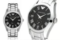 Emporio Armani Valente Black Dial Silver Steel Strap Watch For Men - AR0680
