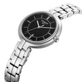 Tissot T Trend Flamingo Black Dial Silver Steel Strap Watch For Women - T094.210.11.051.00