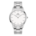 Daniel Wellington Iconic Link White Dial Silver Steel Strap Watch For Women - DW00100205