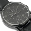 Hugo Boss Blackout Chronograph Black Dial Black Leather Strap Watch For Men - HB1512567