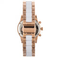 Michael Kors Ritz White Dial Two Tone Steel Strap Watch for Women - MK6324